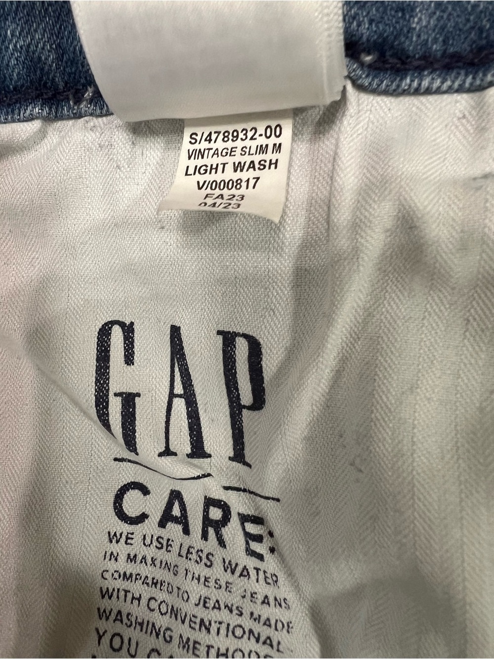 GAP Vintage Slim Jeans Women’s 18 Mid Rise Split Hem Ankle Light Wash Denim - Picture 14 of 14
